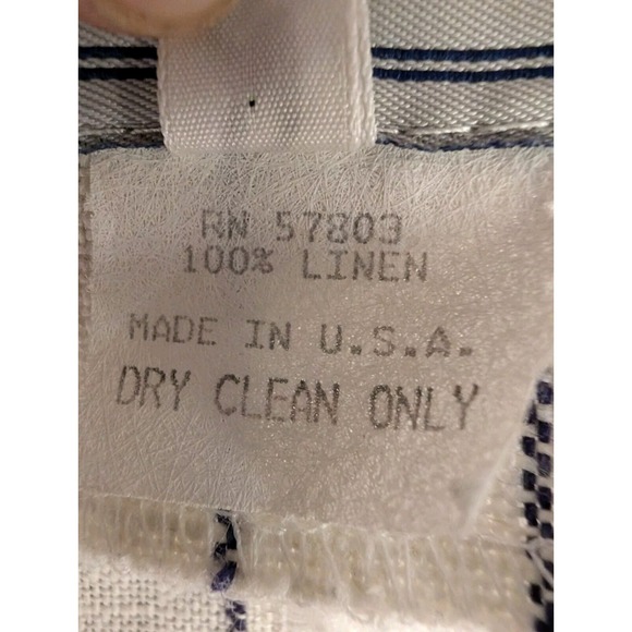 Vintage Norton McNaughton Linen Skirt Suit Ladies Small Cream W Black Stripes - Picture 15 of 16